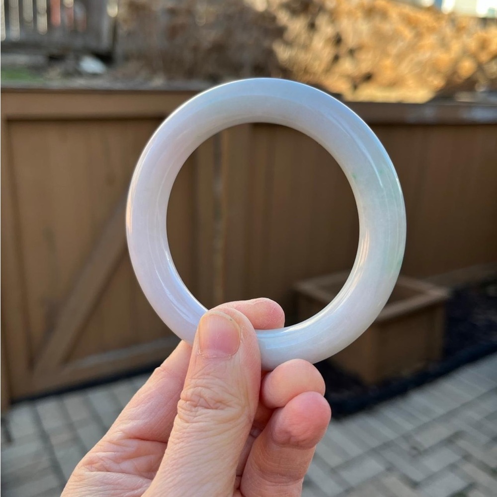 Jade White Decorative Curtain Ring Accent 55.8mm